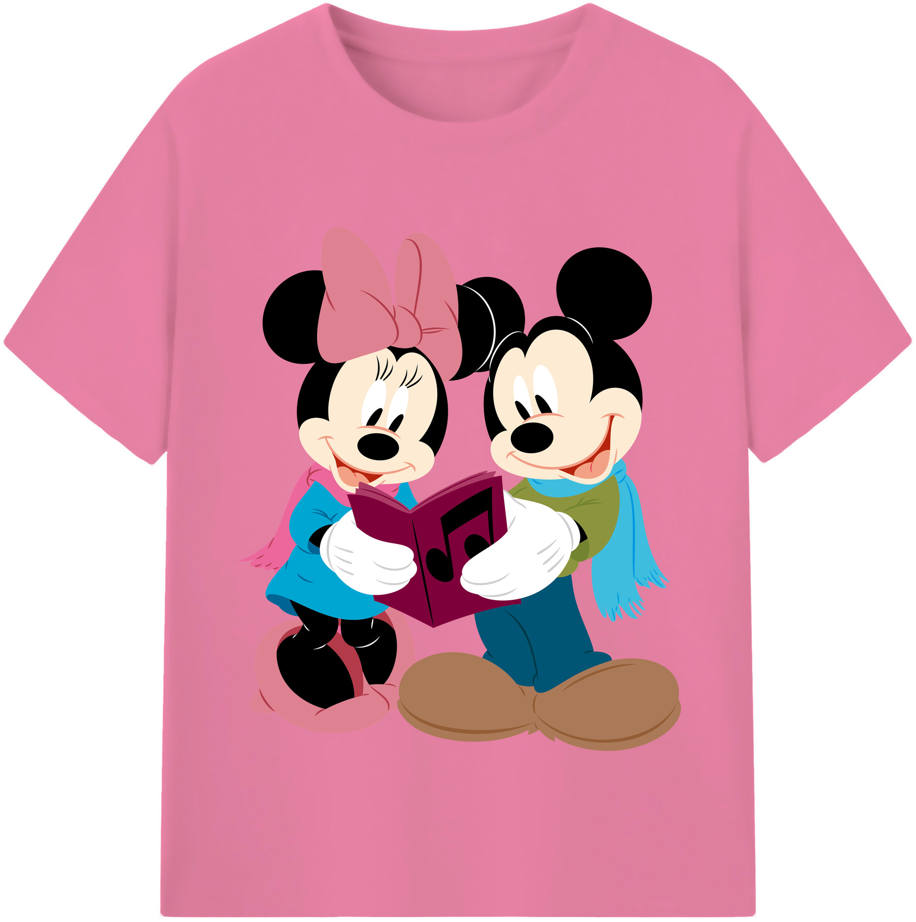 （画像用） ミッキーマウス Mickey Mouse 綿100％半袖Tシャツ（フロントプリント）